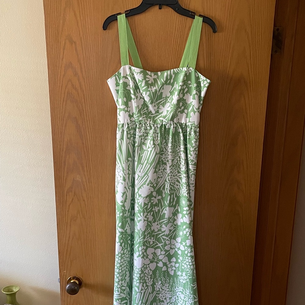 Tuckernuck Maxi Dress / Grass Green Floral Dress